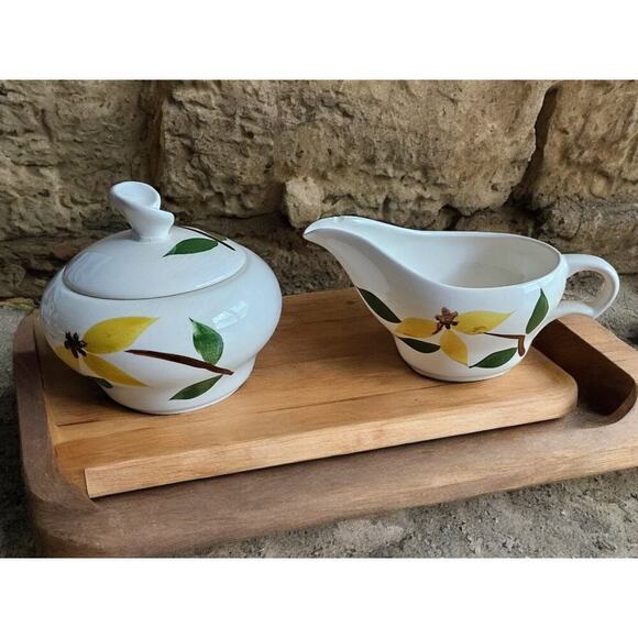 Vintage Golden Jasmine Hand Painted Creamer and Sugar Bowl - Picture 1 of 10